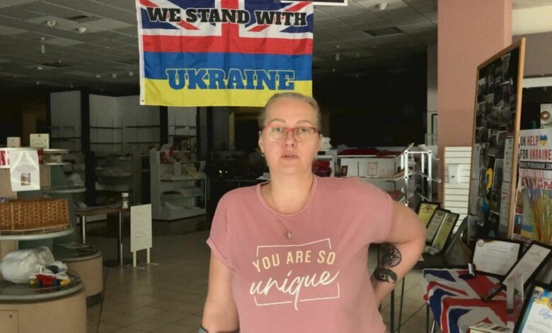 Frau Kwiecinska in der UK Help For Ukraine-Einheit