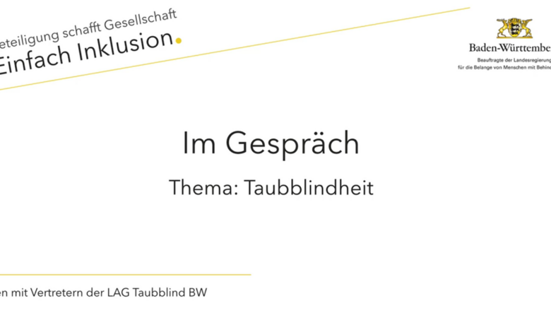 Austausch über Barrieren für Taubblinde und Hörsehbehinderte