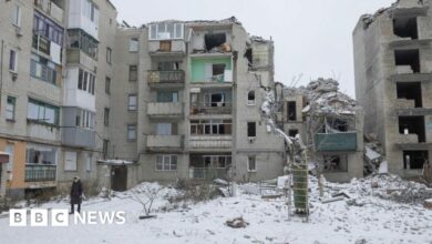 Ukrainian troops in Bakhmut