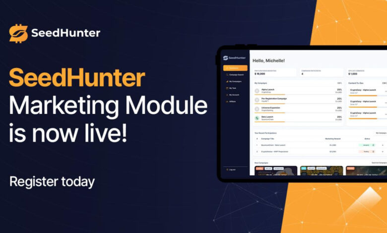 Das SeedHunter-Marketingmodul ist live – Web3-Influencer-Kampagnen mit Zahlung in Stable Coins