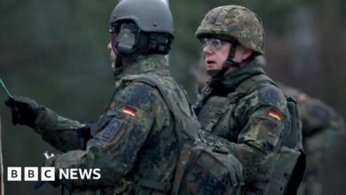 Bundeswehr soldiers training in eastern Germany, January 2023