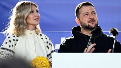 Präsident Selenskyj mit seiner Frau Olena Zelenska beim Nato-Gipfel in Vilnius, Litauen