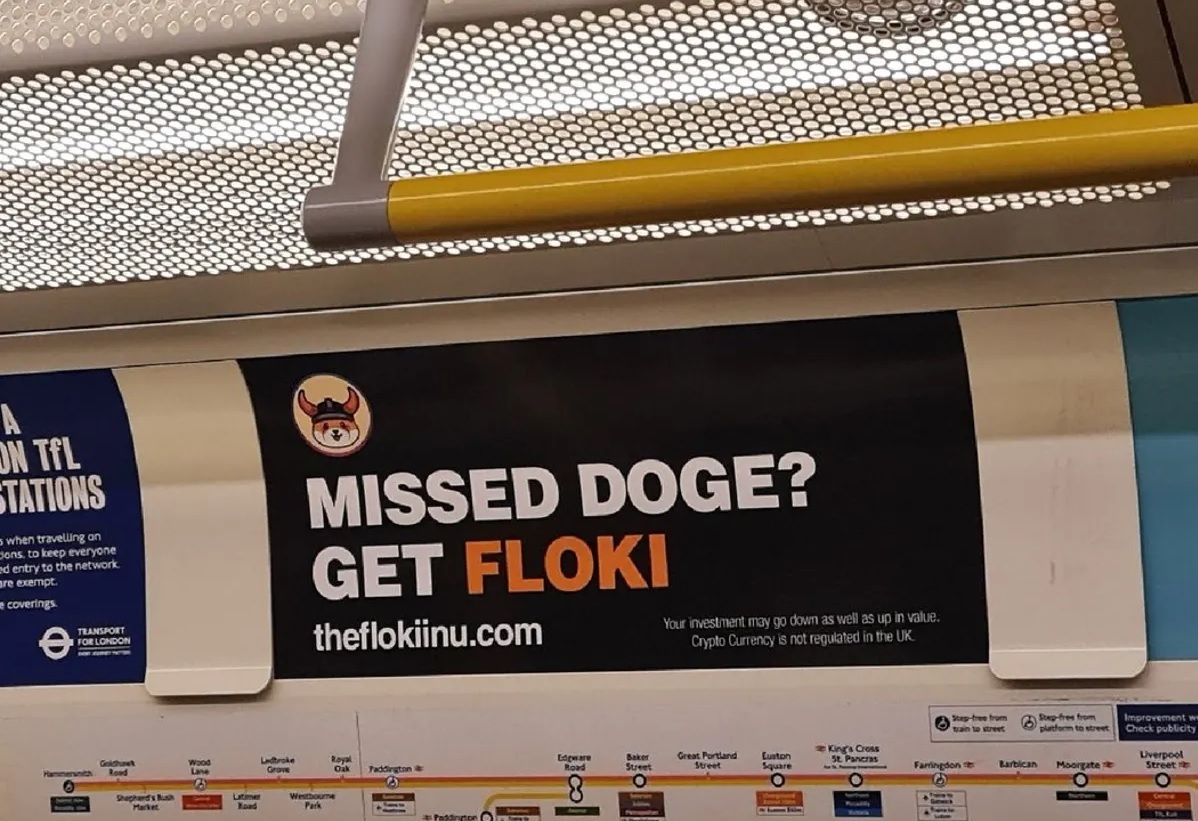 Die britische Werbebehörde verbietet die in London veröffentlichte Anzeige von Floki Inu