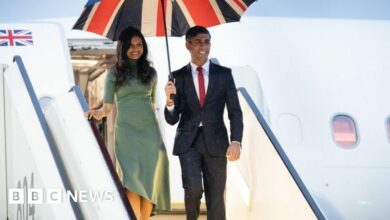 UK PM Rishi Sunak and his wife, Akshata Murty, arriving in Tokyo on 18 May