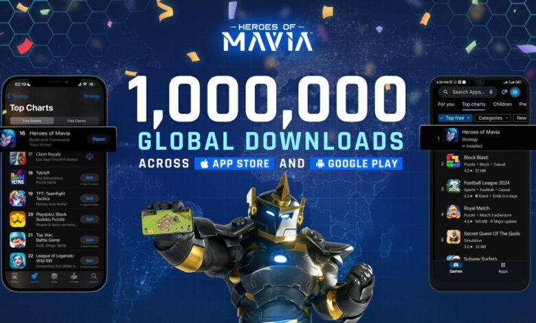 Heroes of Mavia übersteigt 1 Million Downloads und dominiert die globale App-Store-Rangliste vor der Token-Einführung