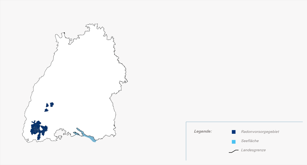 Mögliche Radonpräventionsgebiete im Schwarzwald