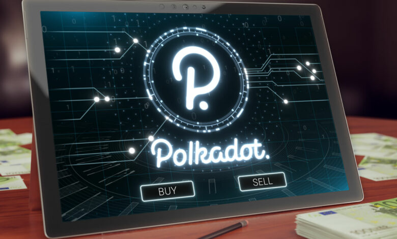 Bild des Polkadot-Logos auf einem Tablet