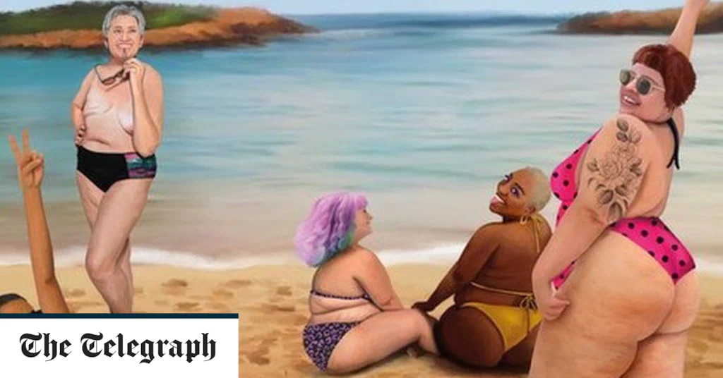 „Bevormundende“ Regierungskampagne heißt übergroße Frauen am Strand willkommen