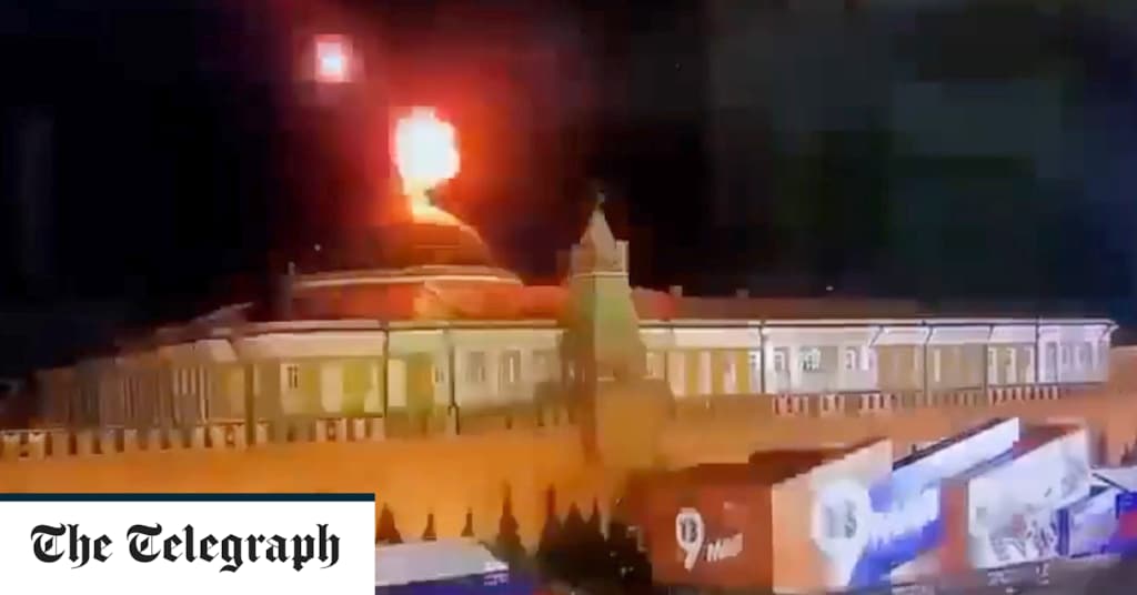 Der Kreml beschuldigt die USA des Drohnenangriffs, während der russische TV-Blackout fortbesteht