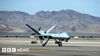 An MQ-9 Reaper drone like that which was downed over the Black Sea