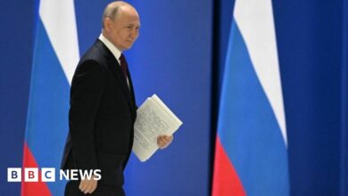 Putin gave his speech in Moscow