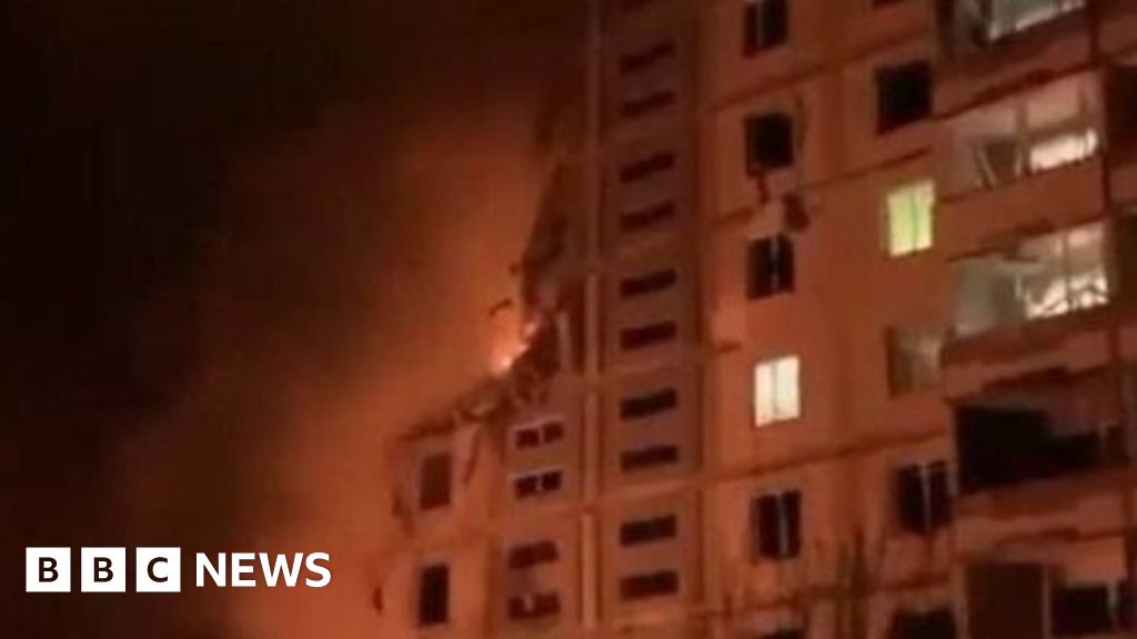 Damaged residential building said to be in Uman