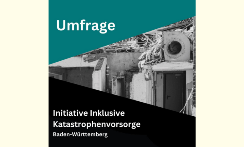 Umfrage zum inklusiven Katastrophenmanagement läuft bis 8. September