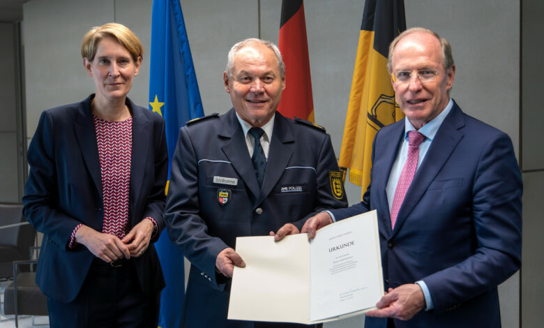 Vizepräsident des Polizeipräsidiums Heilbronn geht in den Ruhestand