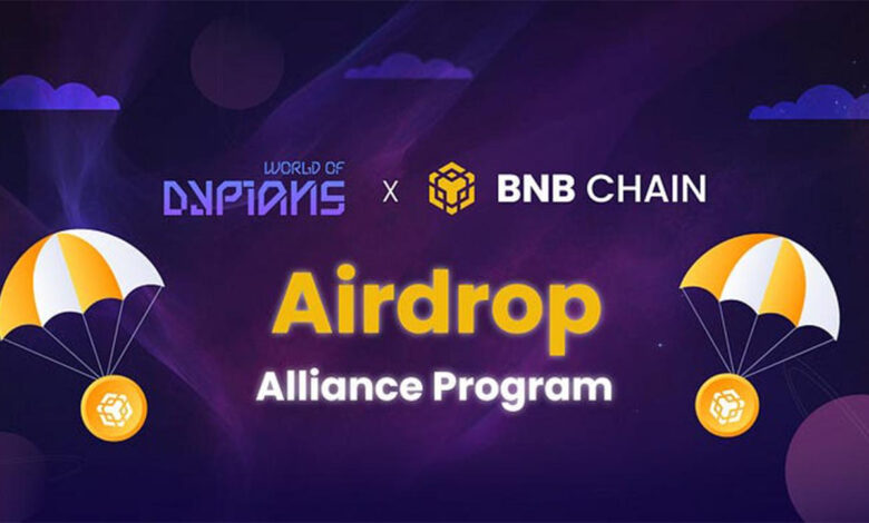 World of Dypians bietet über das BNB Chain Airdrop Alliance-Programm bis zu 1 Mio. $ WOD und 225.000 $ an Premium-Abonnements